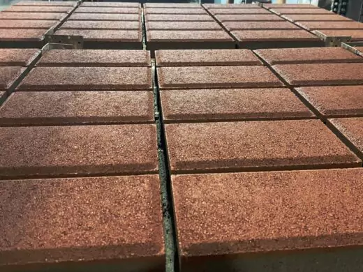 Тротуарная плитка Кирпичик Красный, фактура гладкий, гранитная, мрамор, высота 40 мм, 60 мм, 80 мм-3